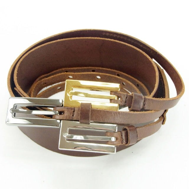 ベルト ブラウン ゴールド シルバー 中古