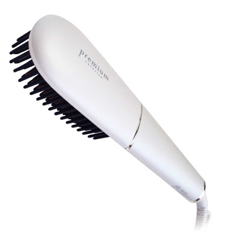 AMAVILLA　ブラシ型ヘアアイロン carerise premium ケアライズプレミアム 120℃～210℃ 海外対応 交流(コード)式 シルキーホワイト　B-60