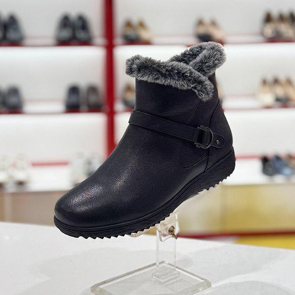 女性用シープスキン滑り止めアンクルブーツ 2色から1つ選択 A67U54C_s