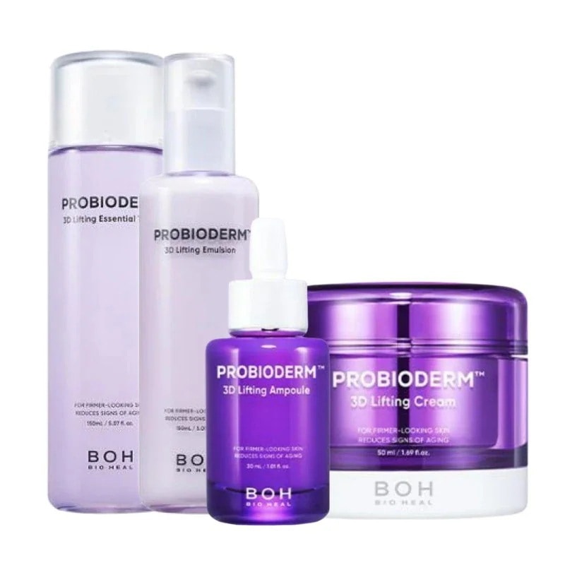 Boh プロバイオダム 4点 セット(トナー 150ml+ローション150ml+アンプル30ml+タンタンクリーム50ml) / 韓国 人気 しわ たるみ 毛穴弾力ケア スキンケアセット