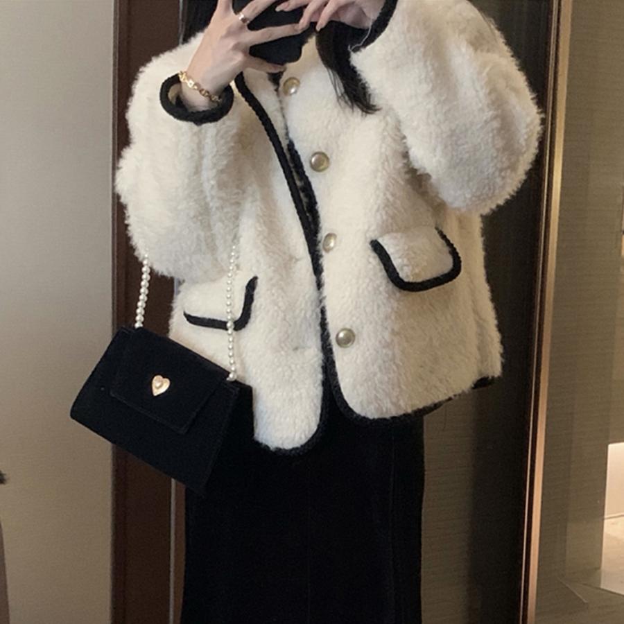 Qoo10] 人気沸騰 ボアジャケット レディース 秋 : レディース服
