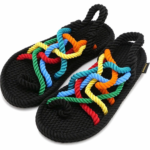 ボホノマド BOHONOMAD ビーガンロープサンダル ケープポイント ナロー幅 [BOH00073] レディース 靴 サスティナブル フラットサンダル ブラック・マルチカラー 正規取扱店