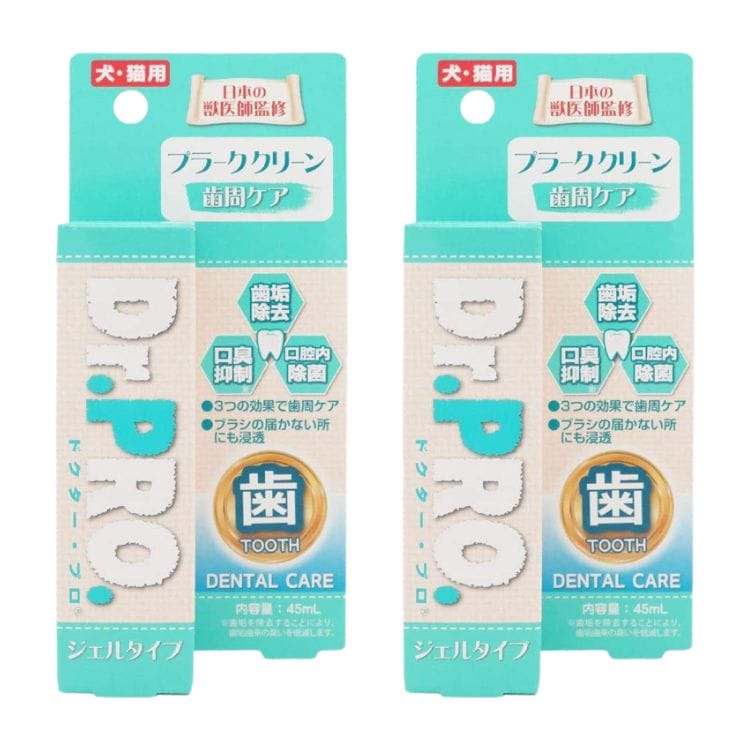 2個セット Dr.PRO プラーククリーン 犬猫用 45mL ジェルタイプ 口臭 デンタルケア