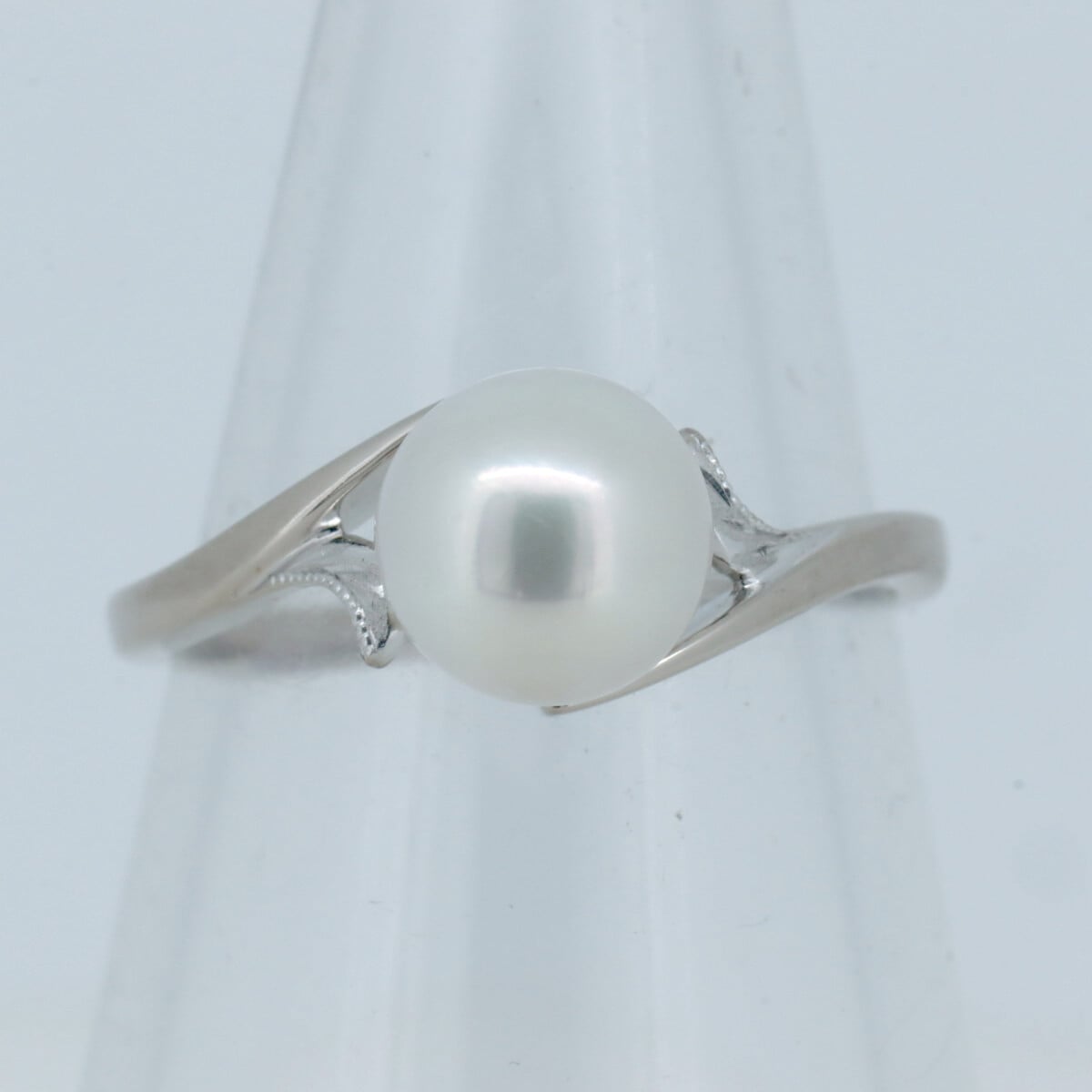 パール リング 指輪 7.3ミリ 10.5号 K18WG(18金 ホワイトゴールド) 質屋出品