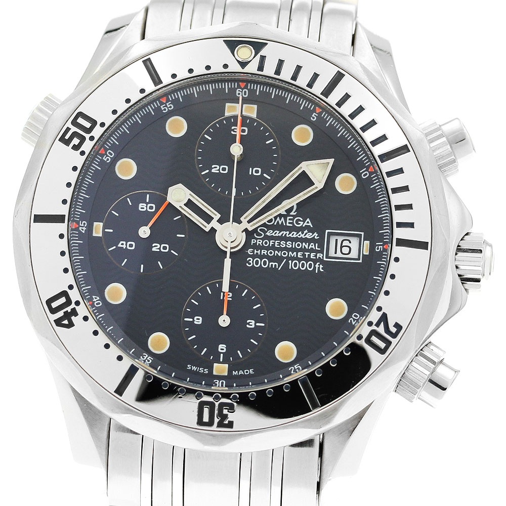 訳あり オメガ OMEGA 2598.80 シーマスター300 デイト クロノグラフ 自動巻き メンズ _880160【中古】