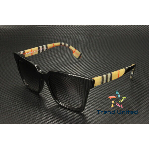 サングラス BurberryBE4335 39298G Black Grey Gradient 53 mm Womens Sunglasses