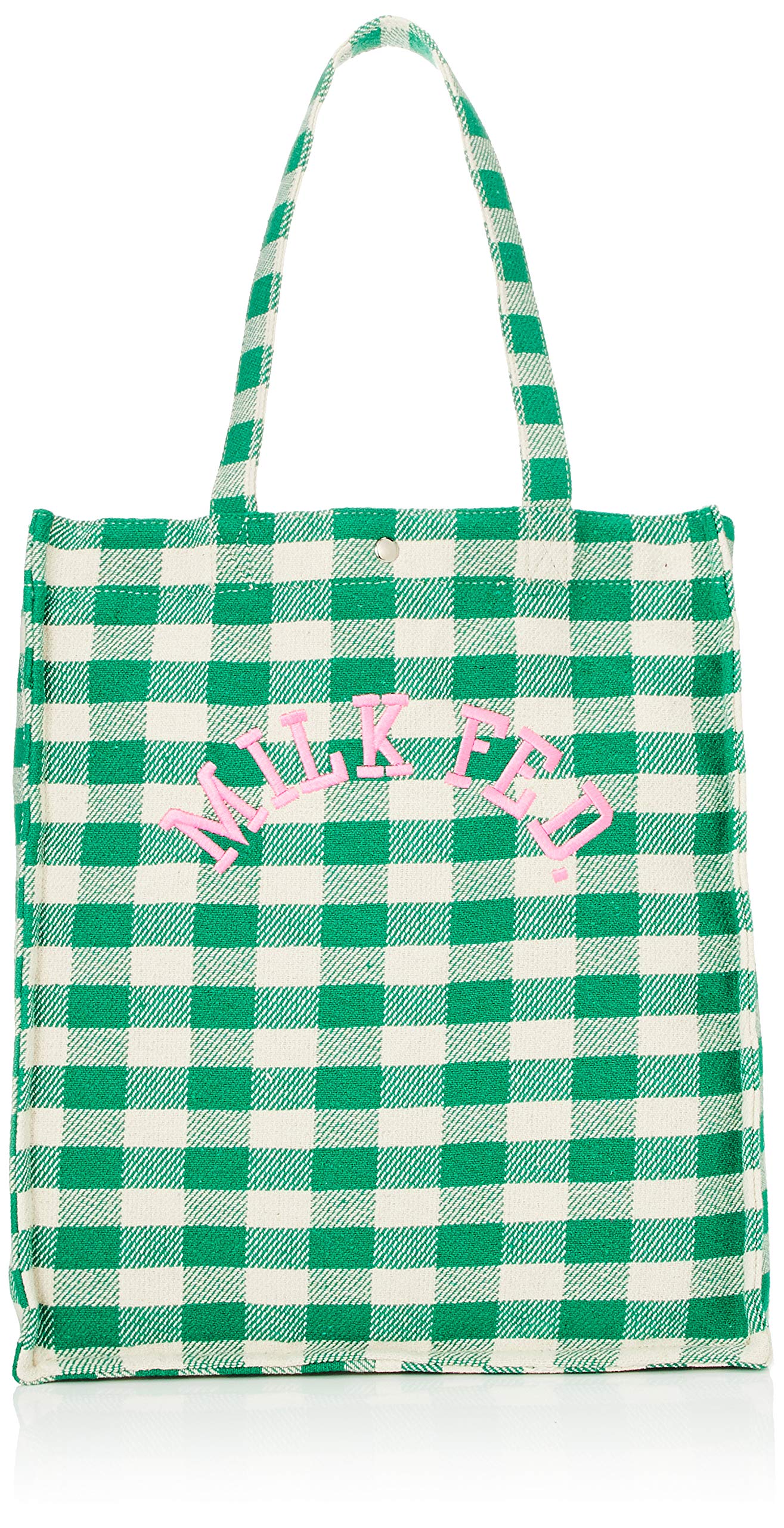 [ミルクフェド]ギンガムトートバッグ GINGHAM TOTE BAG 103202053005 グリーン