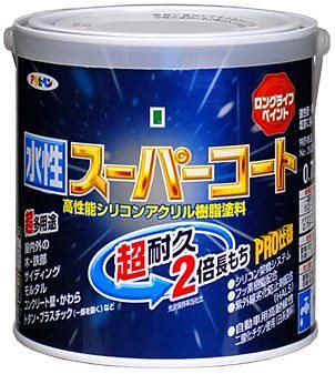 （まとめ買い）ペンキ 水性スーパーコート 水性多用途 赤 0.7L [x3缶セット]