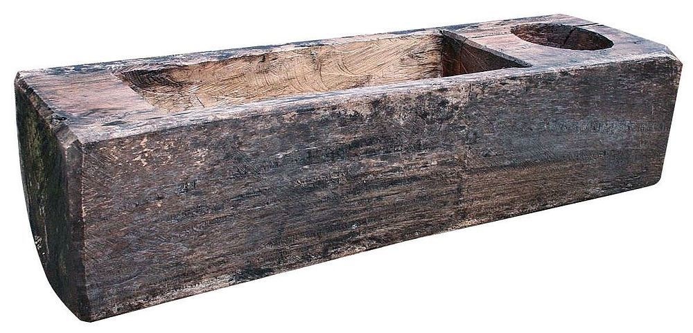 ジャービス商事　天然木無垢材　アンティークボートポット（フラワーポット）　M型　99234　花壇　木製　ウッドプランター