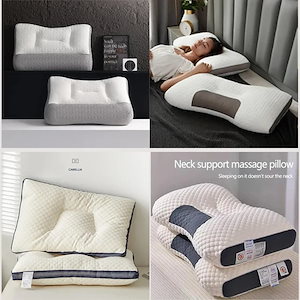 3営業日発送韓国スタイルの頸椎枕,ファイバー充填クッション,耐衝撃性,睡眠補助用の整形外科用ソフト,48x74cm,新しい2024