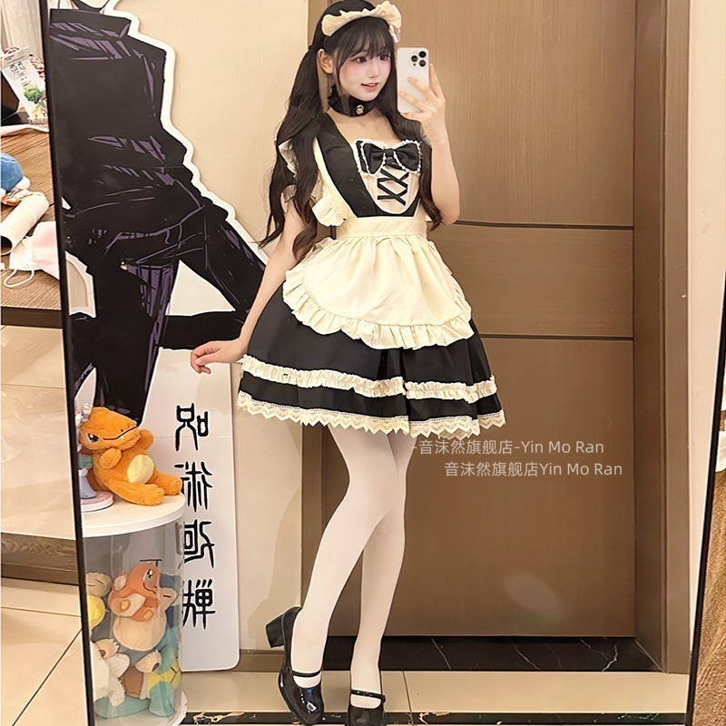 【期間限定！】正規品 ~ かわいいローリ * コスプレ女装大サイズメイド服cos服 せいふくセットloスカート猫娘スカート