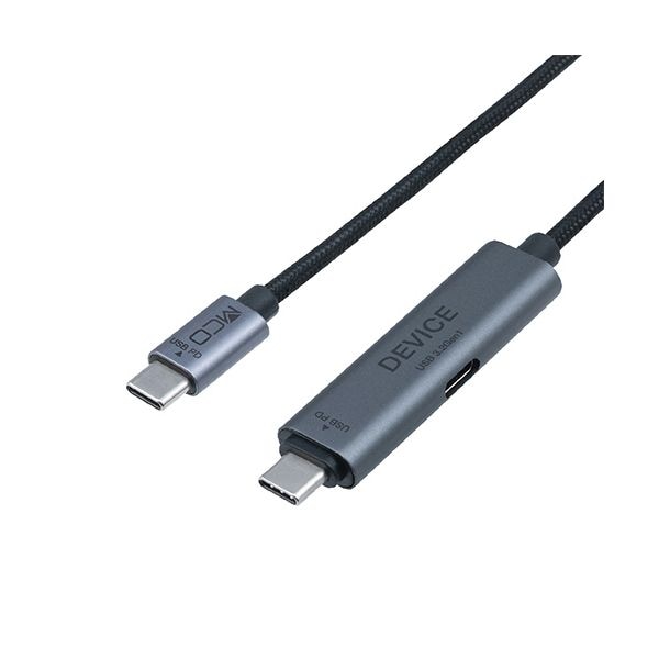 （まとめ） ナカバヤシ ミヨシUSB-Cポート搭載USB PD充電ケーブル ブラック UPD-H32BK 1本 [x2セット]