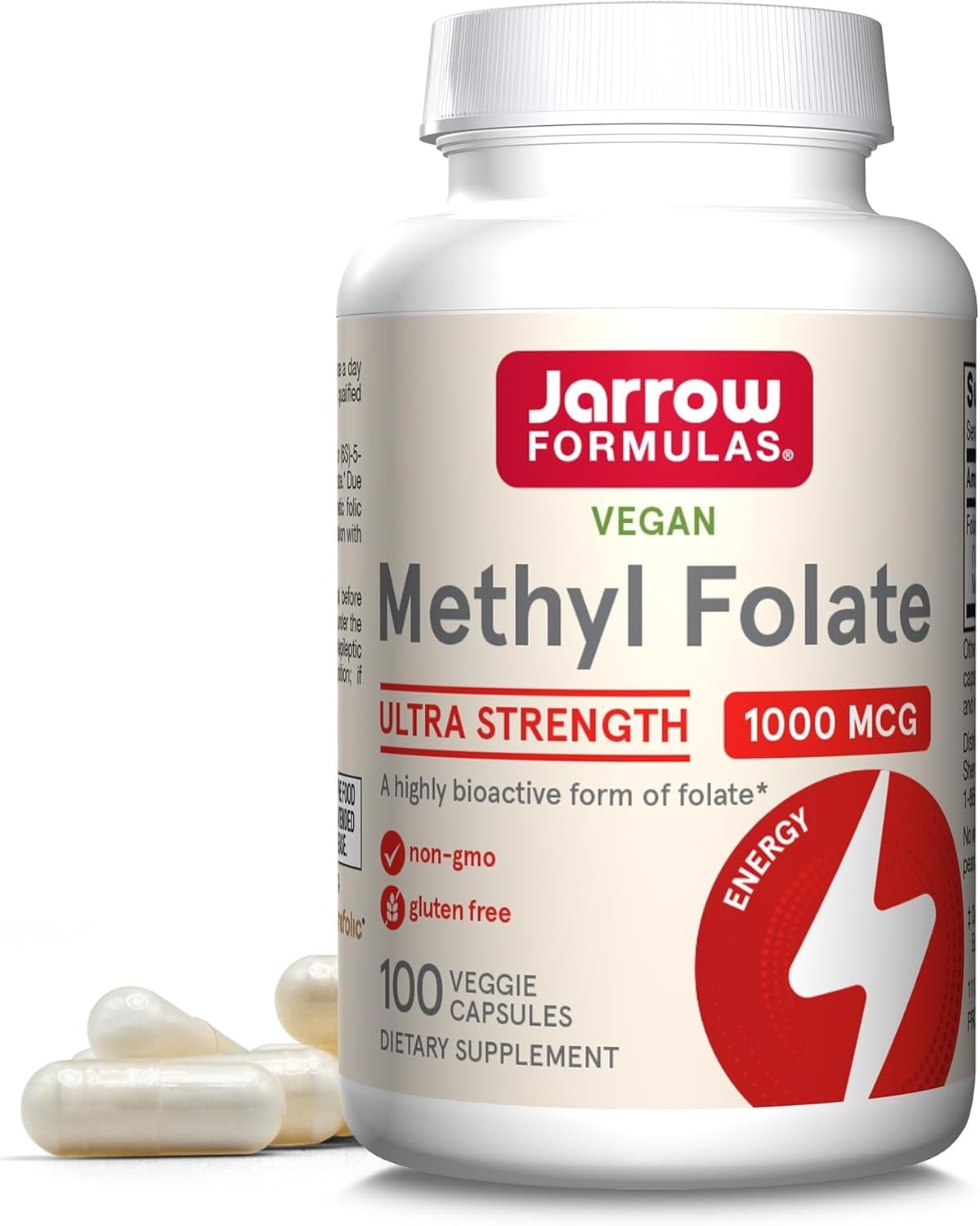Jarrow ジャローMethyl Folate 1000 MCG 100錠 ベジタリアンカプセル