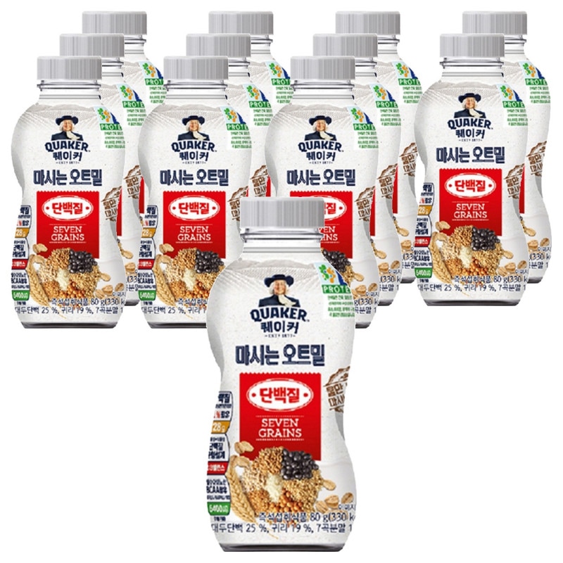 クエーカー飲むオートミールFタンパク質2.080g12個