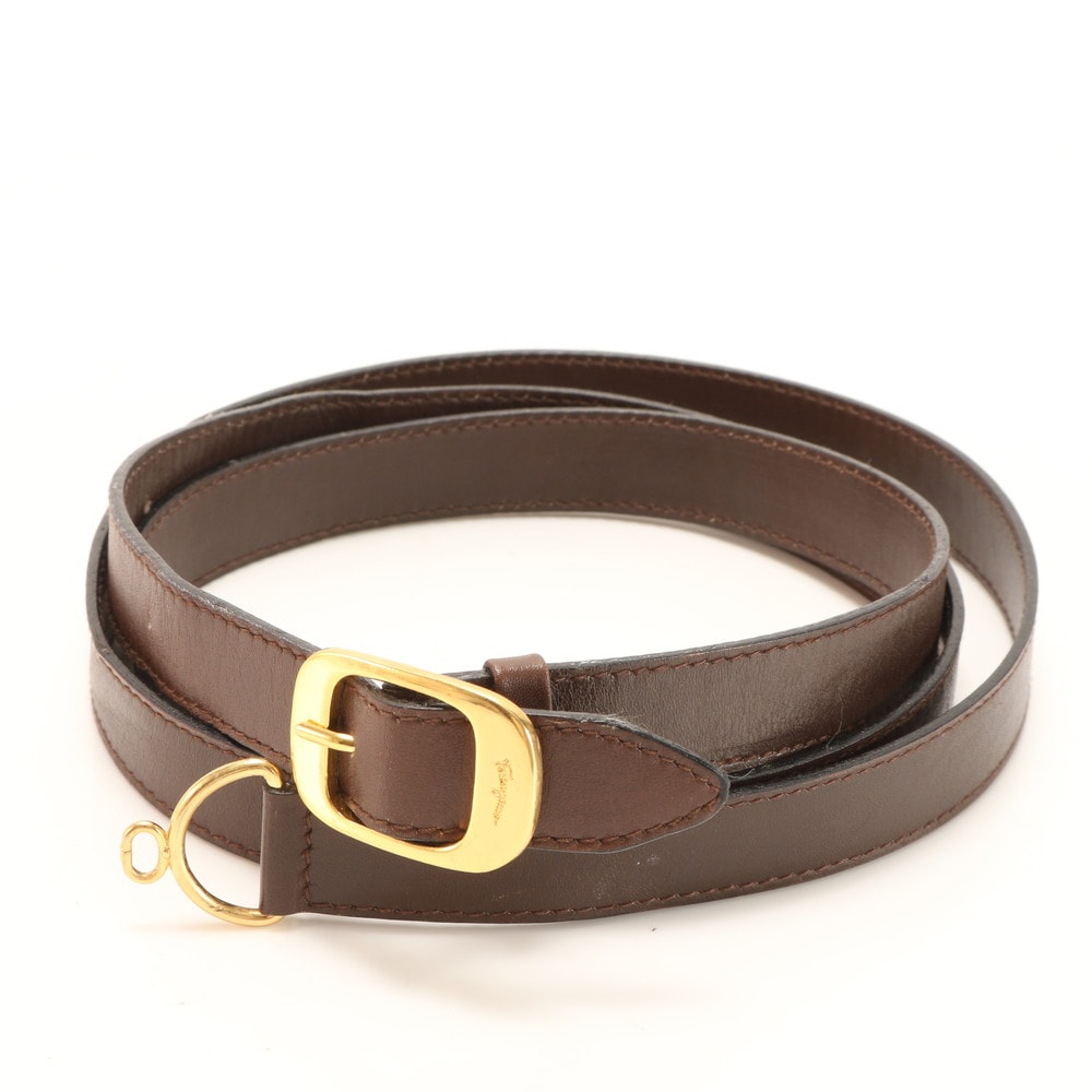 バッグ 用 アクセサリー ハンド トート レザー ショルダーストラップ 斜め掛け ブラウン 茶色 レディース EHM 1205-H127 中古