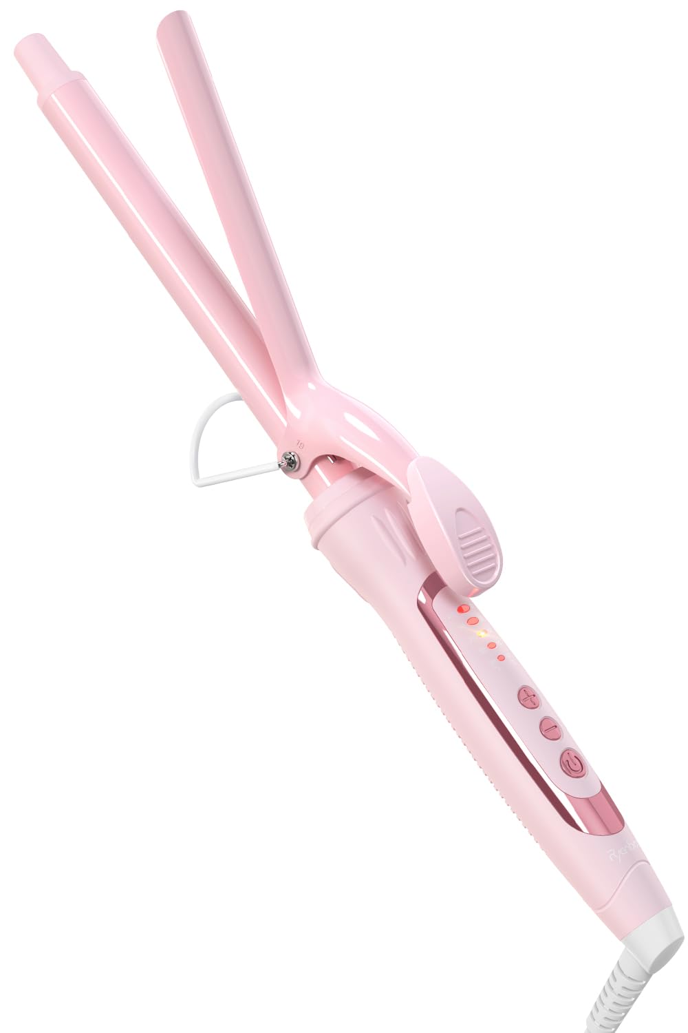Ryanboo ヘアアイロン カールアイロン コテ 19mm カーリングアイロン 5段階温度調整 プロ仕様 MAX220℃ 海外対応(19mm, ピンク)