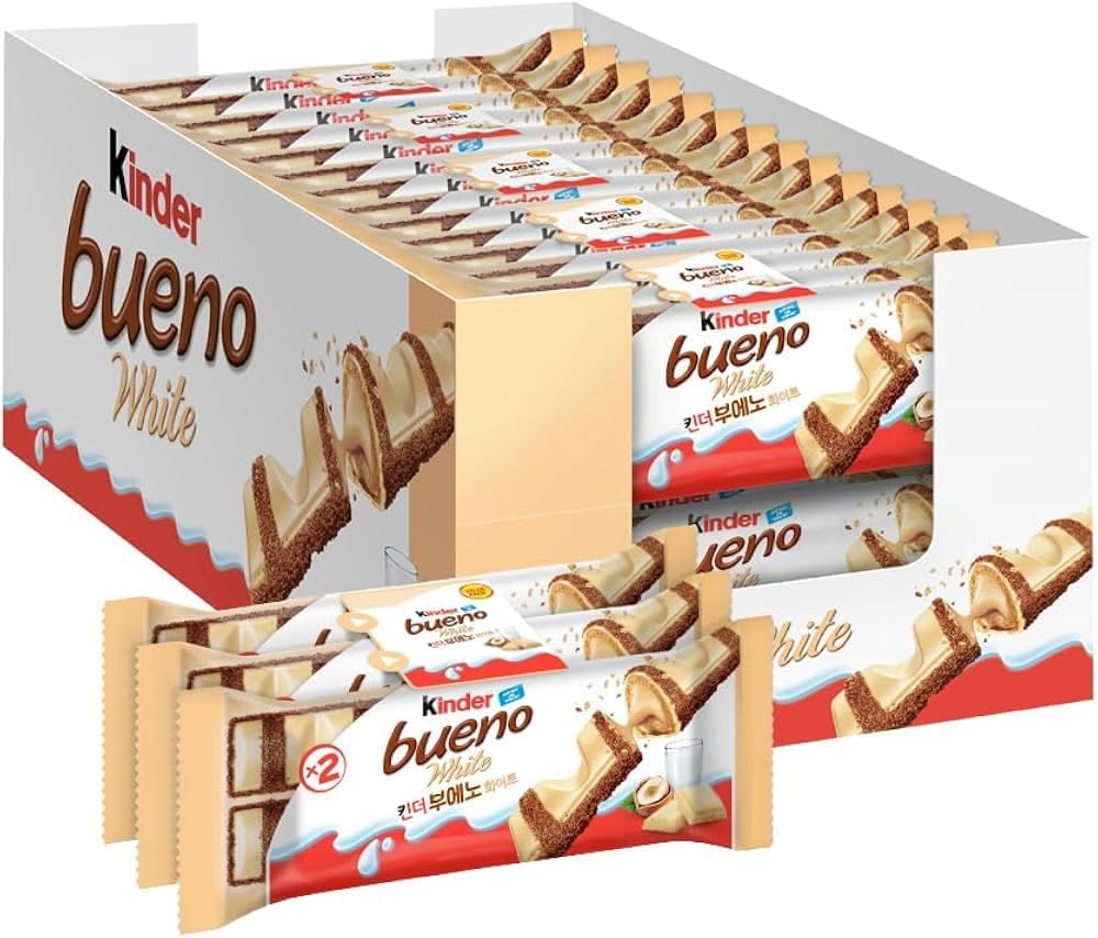 キンダーブエノ 43g x 30個, Kinder Bueno 30個セット ホワイトチョコレート チョコバー
