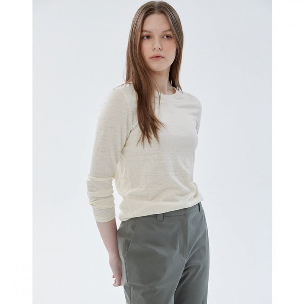 [24SS] [100% リネン] [ベスト] [クラシックセラー] アイボリーメランジ WSTS4B204IV