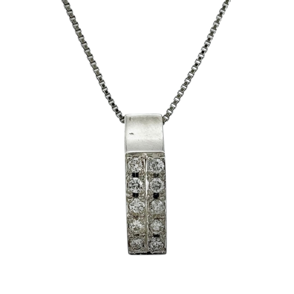 ネックレス Pt850プラチナ ダイヤモンド 中古 美品