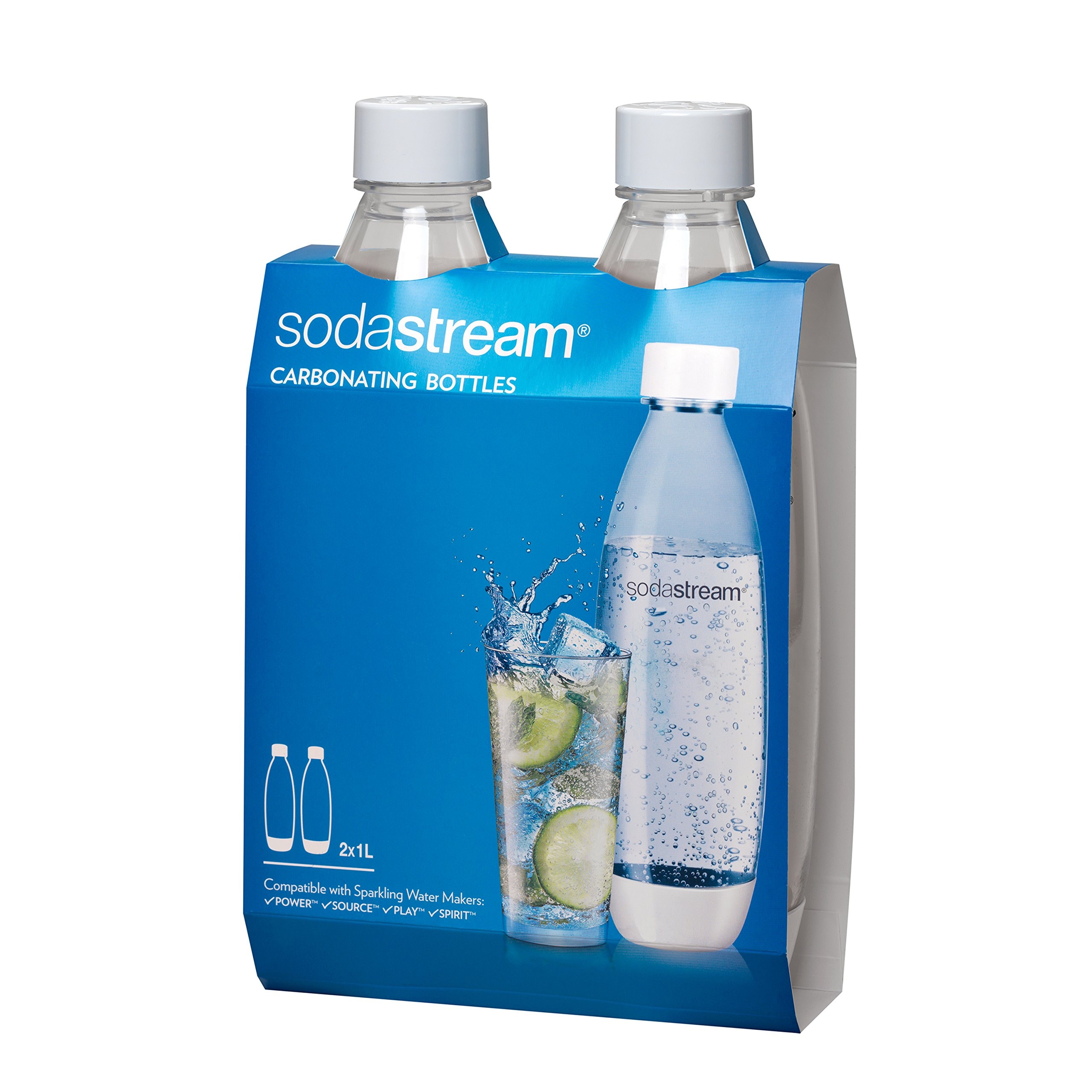 SodaStream ホワイトスリム炭酸ボトル ツインパック 1L 2個パック