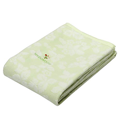 西川 (Nishikawa) 綿毛布 シングル ウェッジウッド ワイルドストロベリー 綿100% 日本製 グリーン FQ00501004G