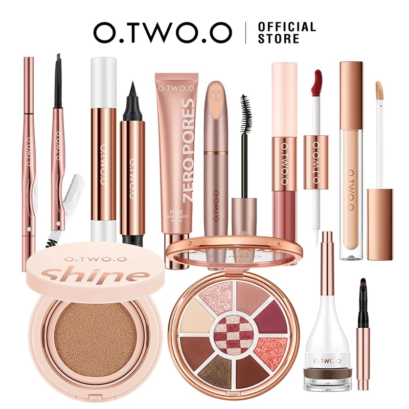 O.TWO.O-女性用化粧品キット,10個,イミテーションファンデーション,BBクリーム,エアクッション,コンシーラー,口紅,メイク