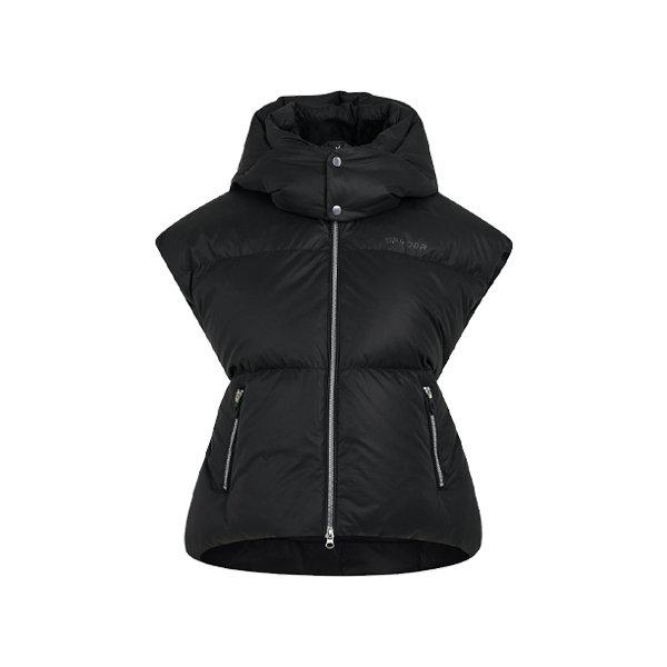 女性フードダウンベストFM1SPJWCNDV351W-BLK