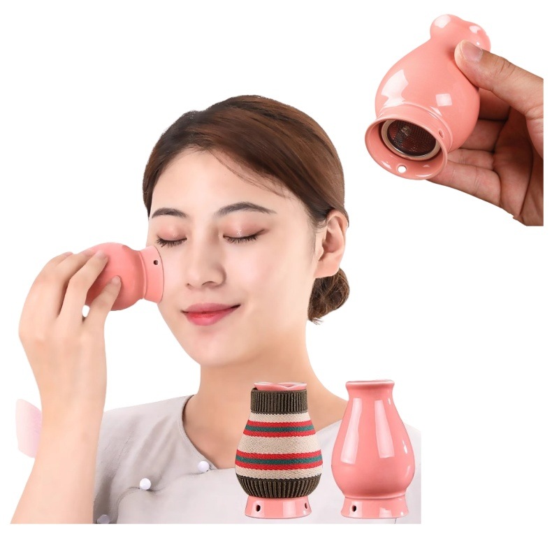 よもぎ蒸し美顔セットマッサージ器お灸スクレーパーマッサージ一体機ヘンデイ美顔カップ多機能携帯かっさ美顔器温灸器ボックス腹部マッサージー機刮痧カップ肩こり腰背中足レッグ全身ケアボデファイスリンパ節ケア