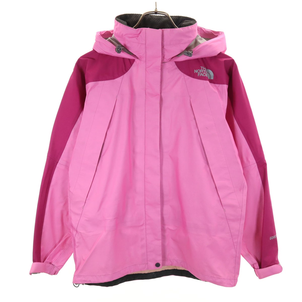 長袖 レインテックス ジャケット M ピンク NPW10924 アウトドア ゴアテックス レディース 古着