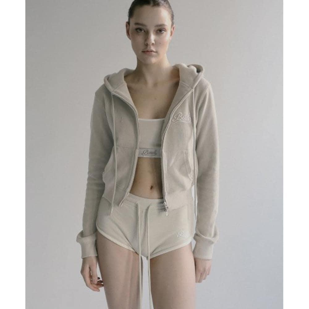 BADBLOOD Beyond Soft Hood Zip-up Cream w-hde24-006
