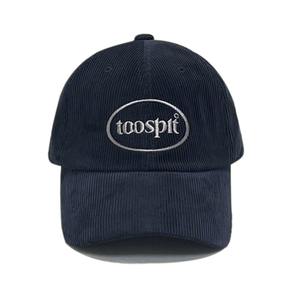 TOOSPIT コーデュロイロゴボールキャップ (ネイビー)