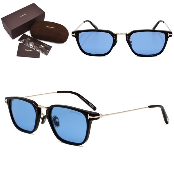 【訳あり】 サングラス FT1042-D/S 01V 52 TF1042 EYEWEAR アジアンフィット ブラック ブルー ユニセックス