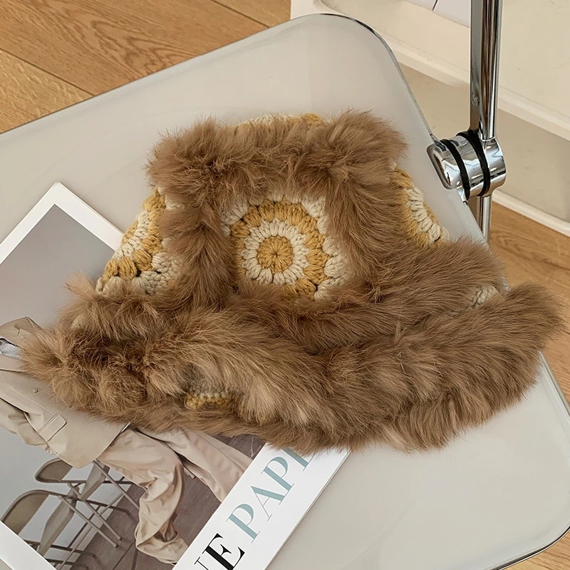 ニット帽子 可愛い ウォーム ハット フィッシャーマンズハット帽子 秋冬新作帽子 韓国ファッション ふわふわ