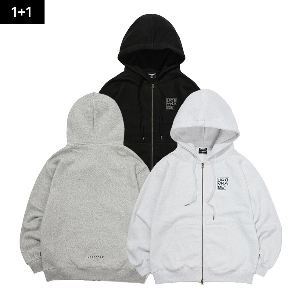 URBANAGE [2PACK] ロゴプリントフード集業 (3 Color)