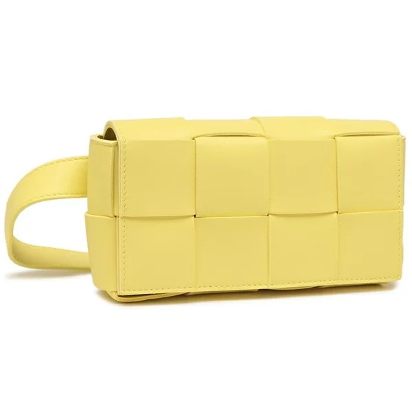 ボディバッグ ミニ カセット ミニバッグ ベルトバッグ イエロー レディース BOTTEGA VENETA 668572 VMAY1 7421