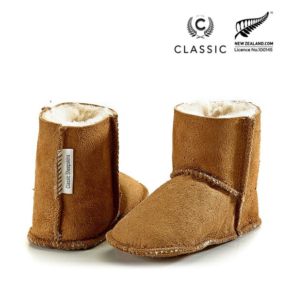 幼児用 キッズ用 ムートンブーツ ブーツ シューズ CLASSIC SHEEPSKIN ニュージーランド製 クラシックシープスキン チェスナッツ モフモフ 手触り ふわふわ ギフト プレゼント お祝い
