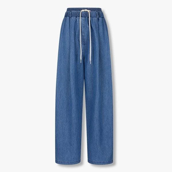 二重レイヤードディテールストリングデニムパンツ (9106262204CT)