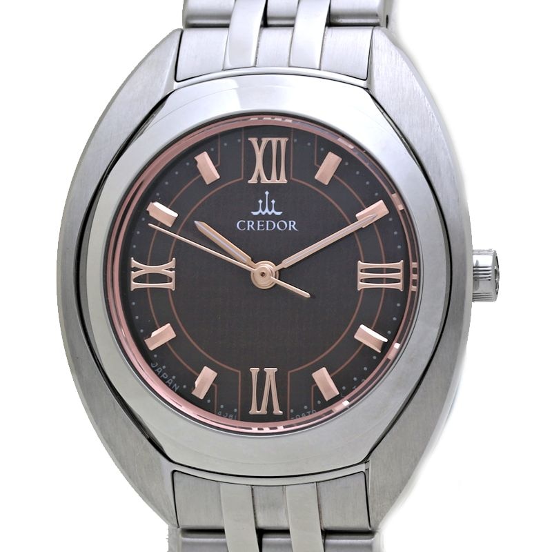 クレドール シグノ GSAS053 4J81-0AN0【磨き済/電池交換済】ステンレススチール レディース /39767【中古】【腕時計】