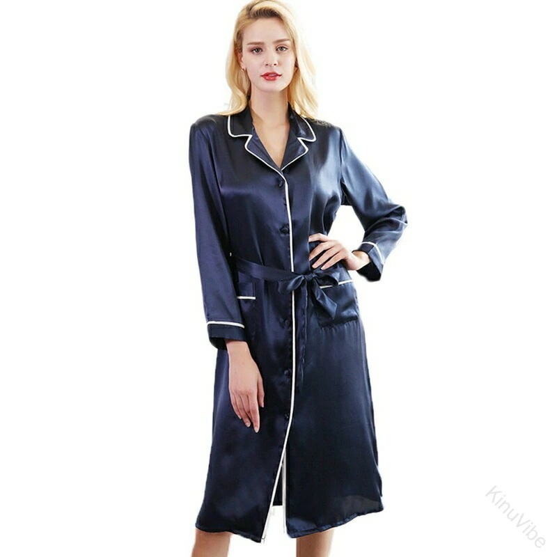 ネグリジェ シルク パジャマ 快眠ナビ シルク100% 長袖 ナイトガウン 静電気防止 敏感肌 乾燥肌対応 ルームウェア 部屋着 肌に優しい 前開き 絹100％ 優雅な女性用シルクパジャマ 婦人 ネイ