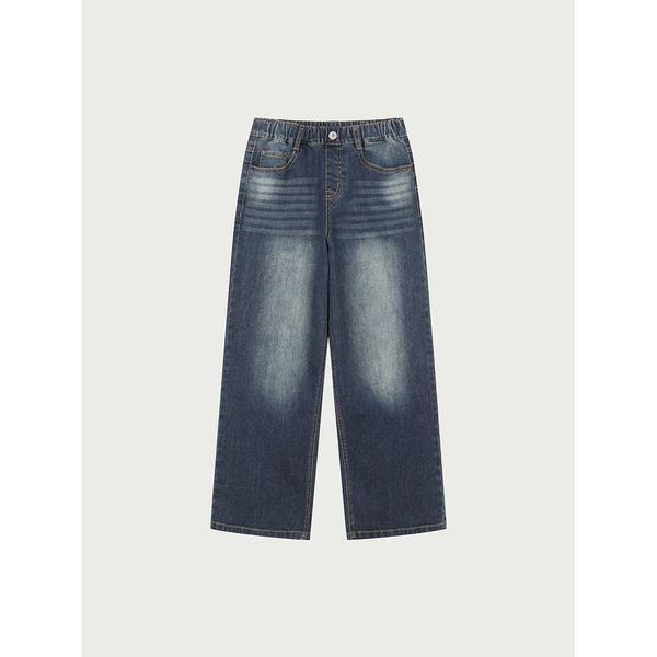 ティーンズフルバンディングセミワイドデニムパンツ244 14560 055 201 10 _P415301205