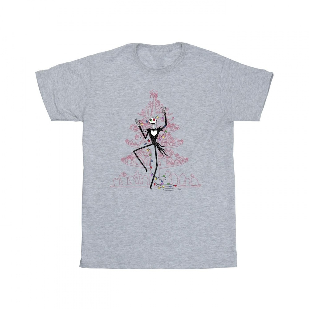 (英国より直送) Disney メンズナイトメアー・ビフォア・クリスマスツリーピンク Tシャツ