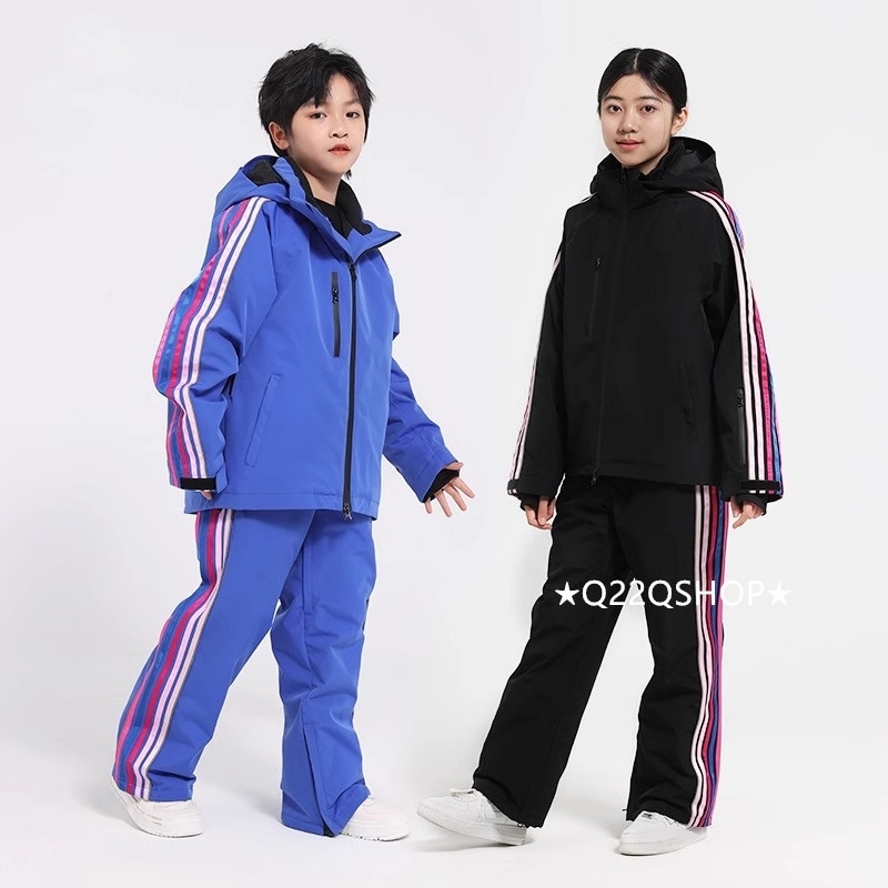 スノーボードウェア 2024 2025 上下セット キッズ 子供 パンツ ズボン アウター ウィンタースポーツ 3L セットアップ 女の子 男の子 スキーウェア スノボウェア スノーウェア 韓国風防水