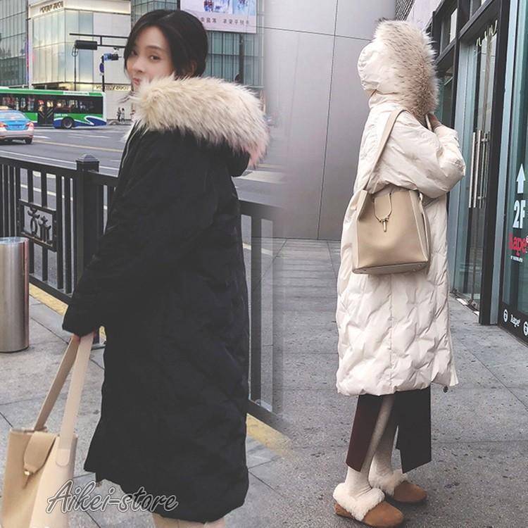 ダウンコート レディース 中綿ジャケット ダウンジャケット レディース きれいめ 大きいサイズ ロング丈 帽付 裏起毛 もこもこ 厚手 暖かい 2色