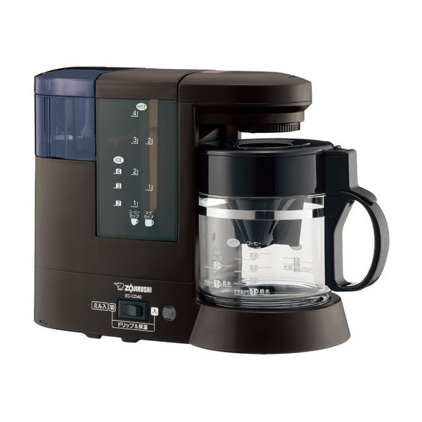 EC-CD40-TD ダークブラウン 珈琲通 [ミル付きコーヒーメーカー(4杯)]