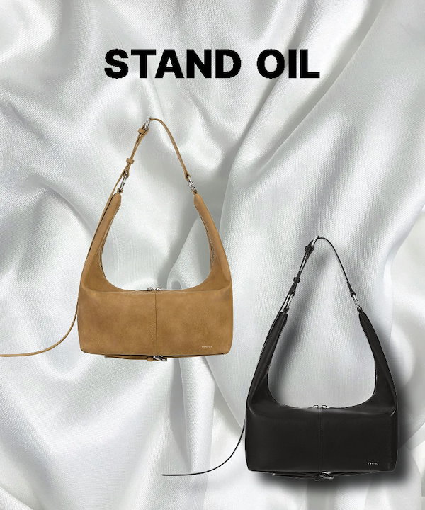 Stand oil グレイ ショルダーバッグ 肩掛け可能 Stand oil グレイ ショルダーバッグ 肩掛け可能