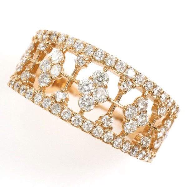 K18 18金 PG リング 指輪 13号 ダイヤ 0.70 カード鑑別書 ジュエリー 中古 66,880円