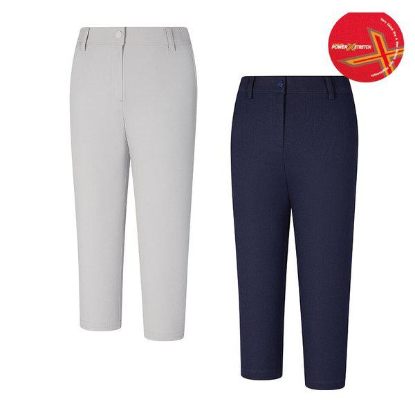 女性夏パワーストレッチシアサッカー涼しい登山7分丈パンツKSC972UP3W