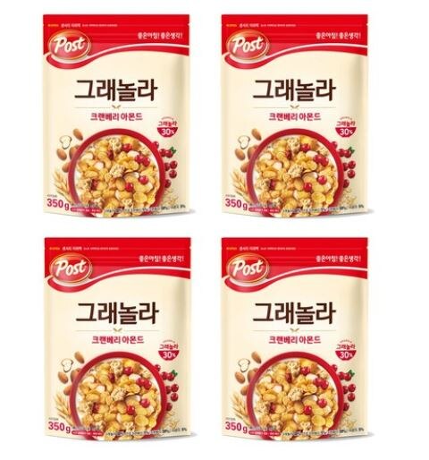 ポストグラノーラクランベリーアーモンドシリアル350g x 4ea