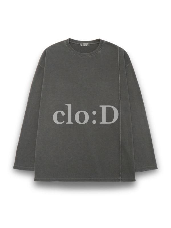 アーカイブ Tシャツ ウォッシュドピグメント 長袖チャコール