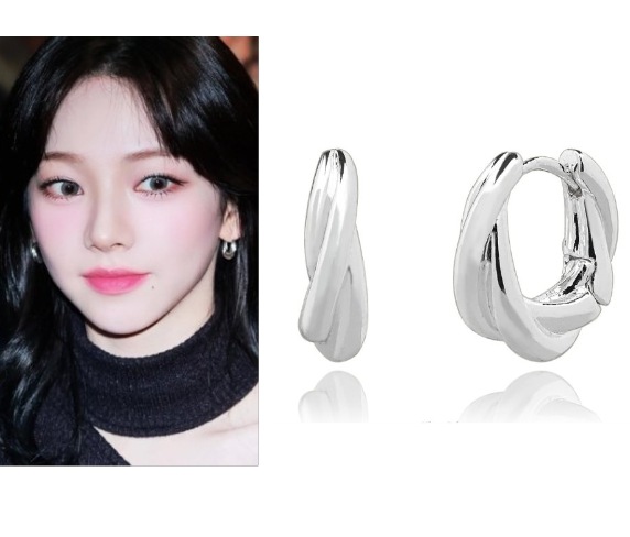 AESPAカリナ, LE SSERAFIMウンチェ/ Classic Curve Earrings ピアス